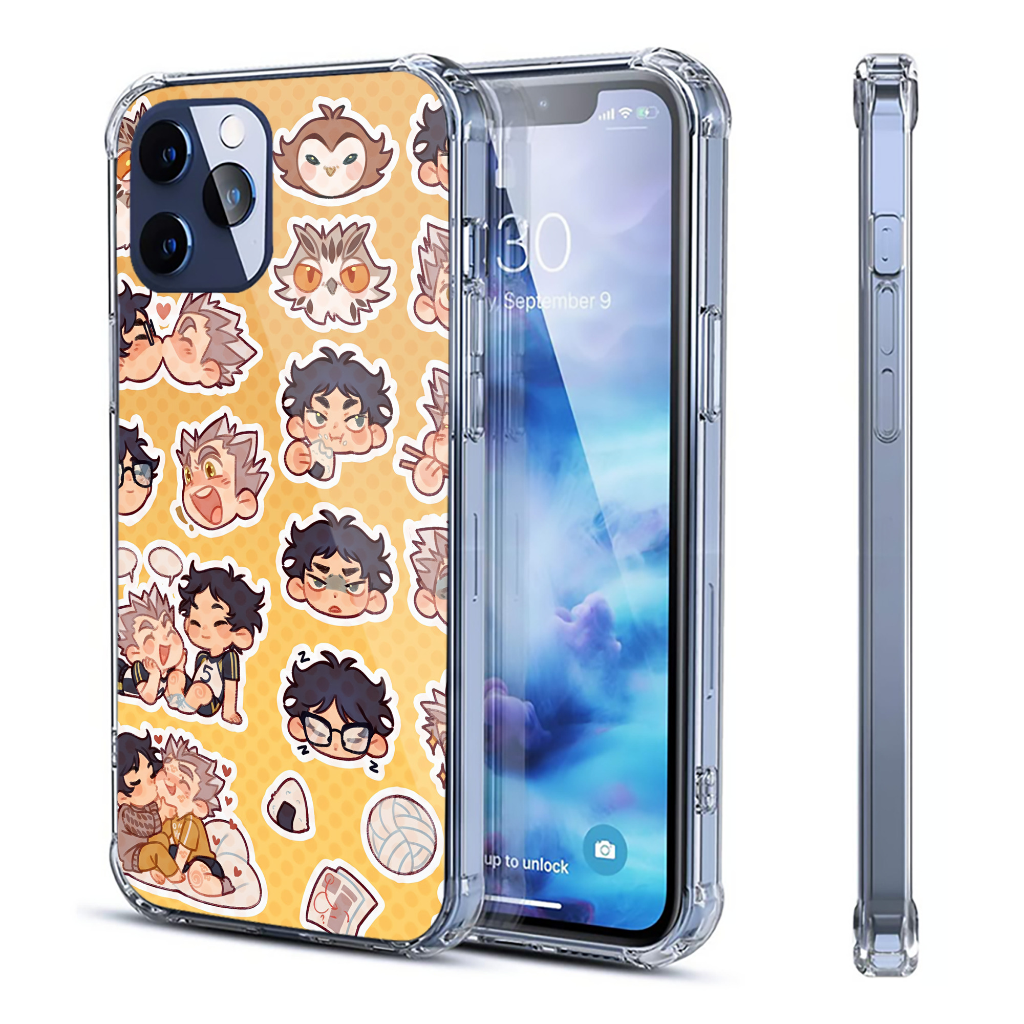 （画像用） ハイキュー!! Haikyu!! 【iPhone 12シリーズ対応】透明スマホケース（クリアソフトケース）